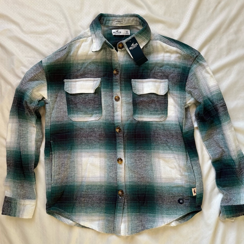 Hollister Multicolor Plaid Button-Down Shirt